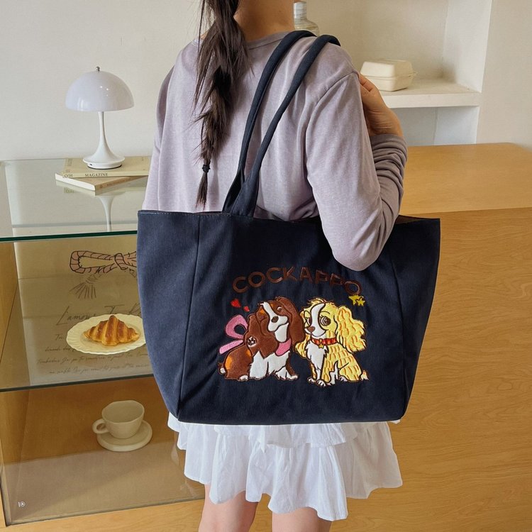 Women's Cartoon Print Tote Bag | Cute Casual Shoulder Bag