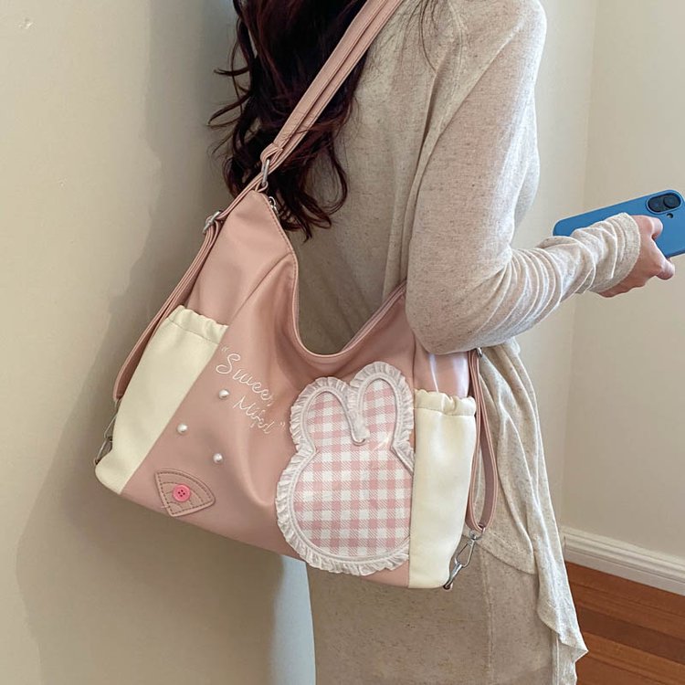 Women's Patchwork Crossbody Bag | Cute Gingham Shoulder Bag