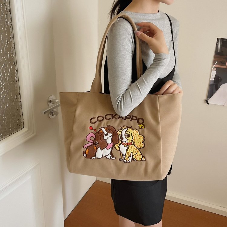 Women's Cartoon Print Tote Bag | Cute Casual Shoulder Bag