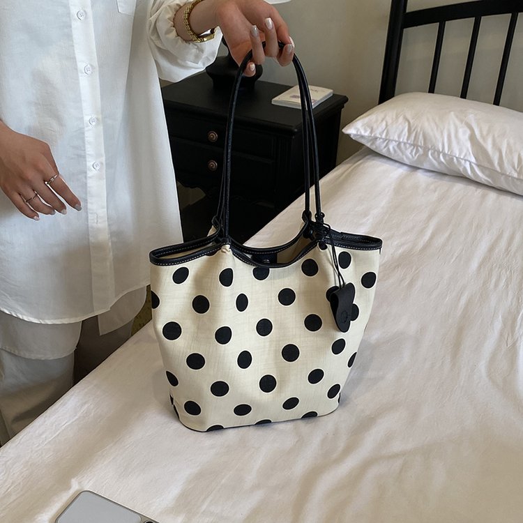 Women's Polka Dot Tote Bag | Large Casual Shoulder Shopper