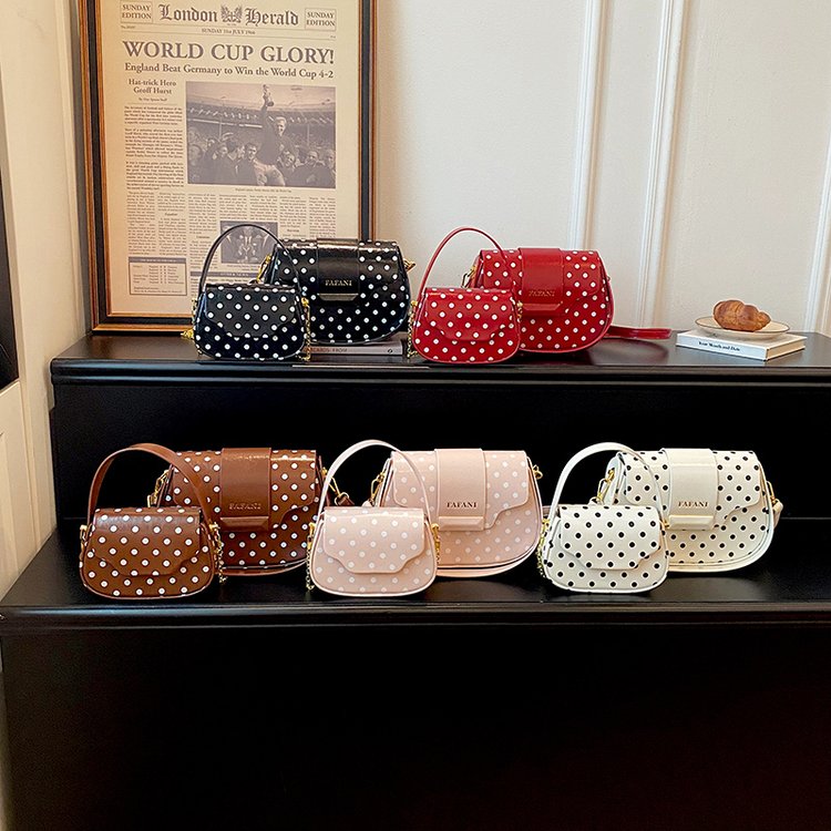 Women's Polka Dot Mini Crossbody Bag | Small Shoulder Purse