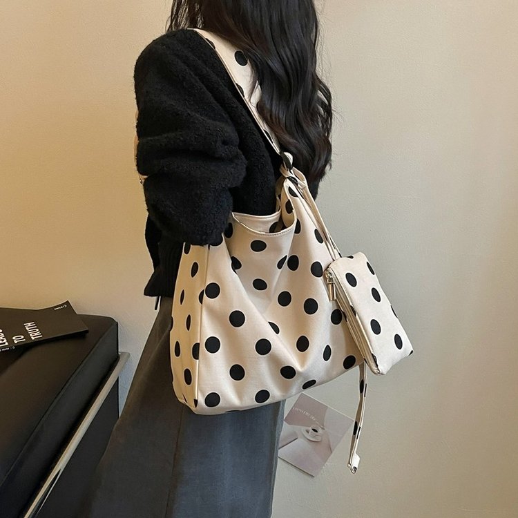 Women's Polka Dot Hobo Bag | Slouchy Shoulder Handbag