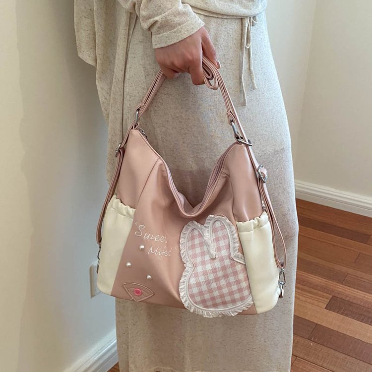Women's Patchwork Crossbody Bag | Cute Gingham Shoulder Bag