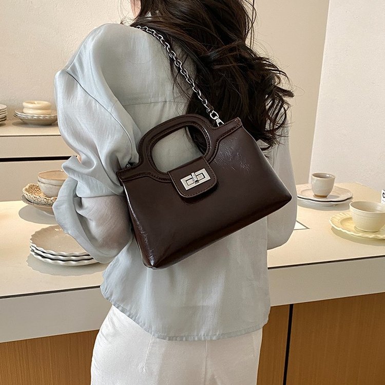 Women's Mini Top Handle Bag | Vintage Chain Crossbody Purse
