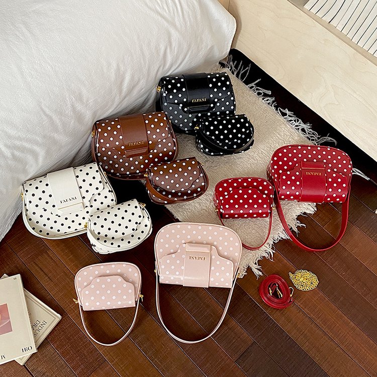 Women's Polka Dot Mini Crossbody Bag | Small Shoulder Purse