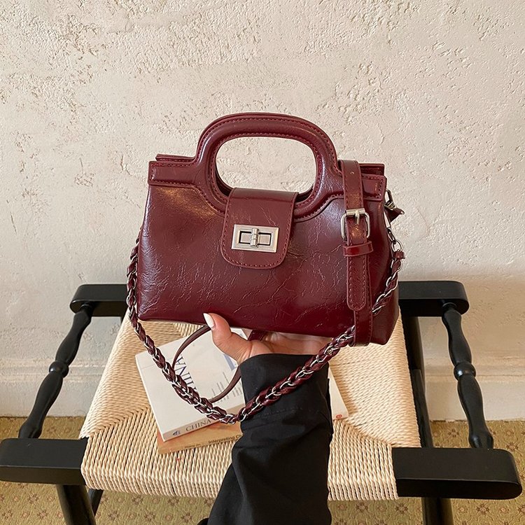Women's Mini Top Handle Bag | Vintage Chain Crossbody Purse