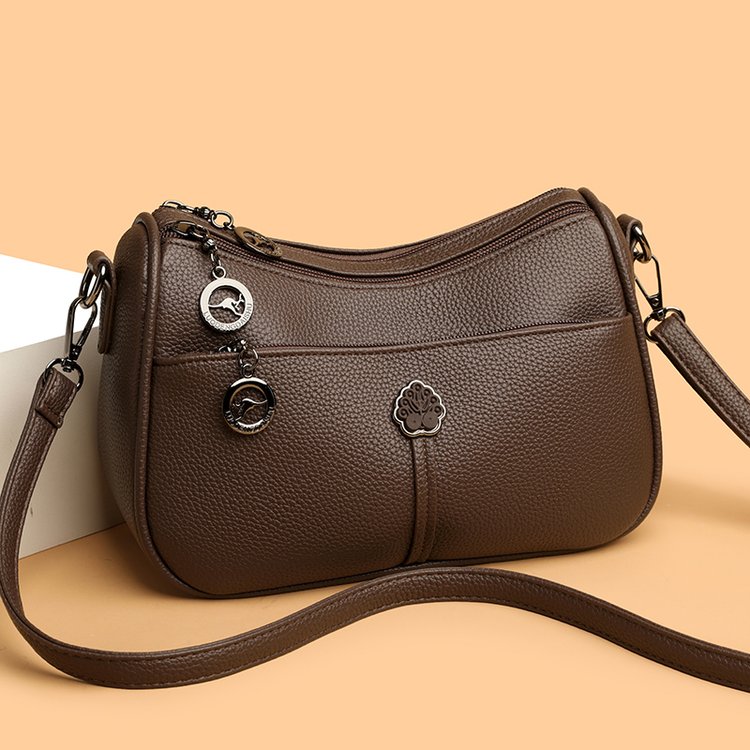 Women's Textured Crossbody Bag | Vintage Ring Detail Purse