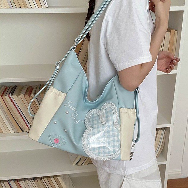 Women's Patchwork Crossbody Bag | Cute Gingham Shoulder Bag