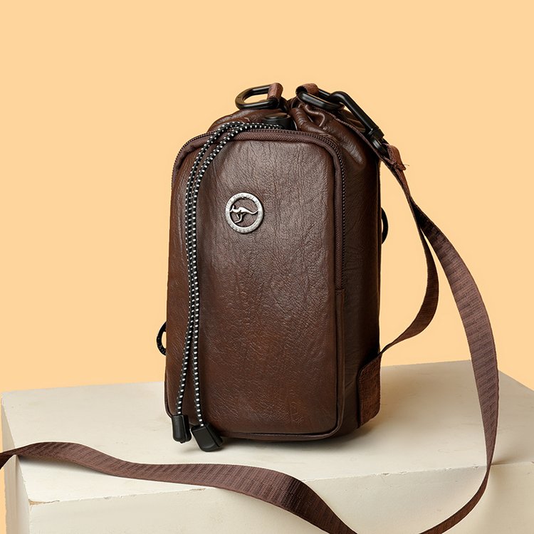 Wholesale Unisex Vertical Crossbody Bag with Double Zipper