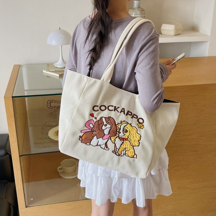 Women's Cartoon Print Tote Bag | Cute Casual Shoulder Bag