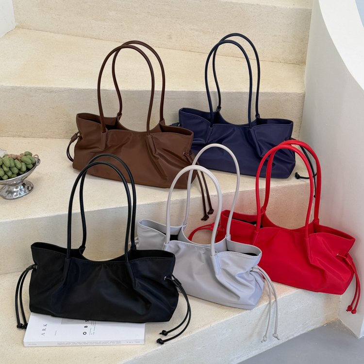 Women's Minimalist Ruched Shoulder Bag | Slouchy Hobo Purse