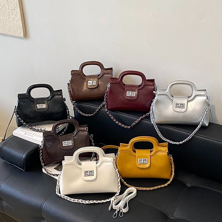 Women's Mini Top Handle Bag | Vintage Chain Crossbody Purse