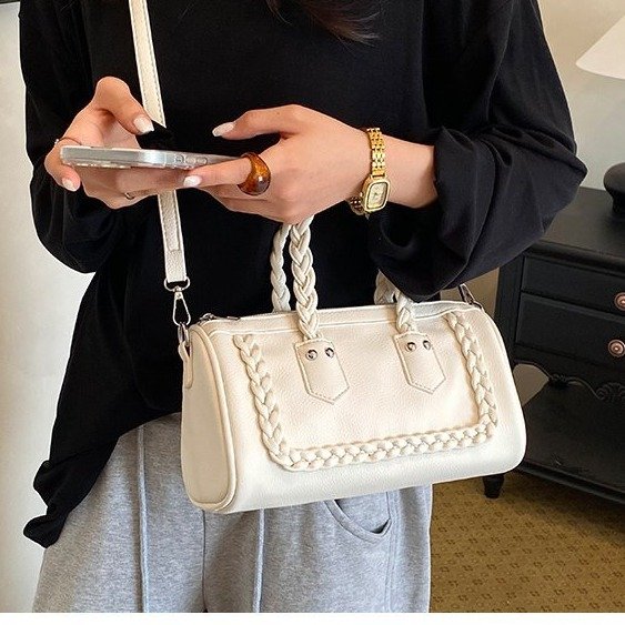 Women’s Pearl Embellished Top Handle Satchel Bag
