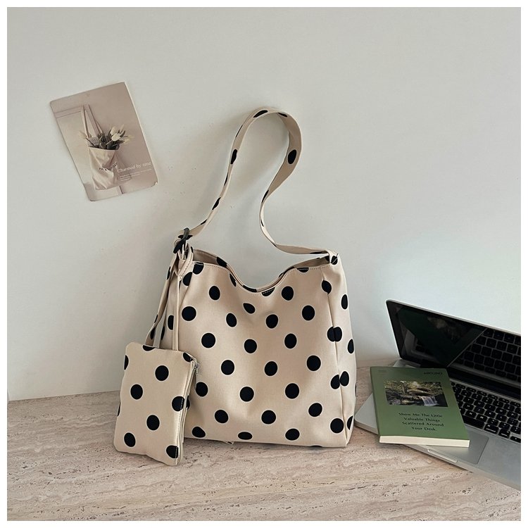 Women's Polka Dot Hobo Bag | Slouchy Shoulder Handbag