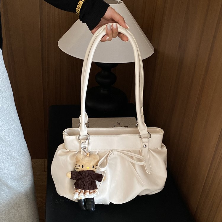 Women's Ruched Shoulder Bag | Vintage Gathered Handbag